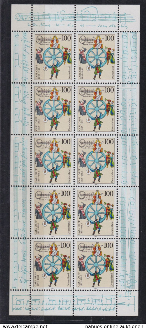 Bund Kleinbogen Zehnerbogen 1806 Carl Orff. Kößlinger Postfrisch MNH Kat 13,00 - Covers & Documents