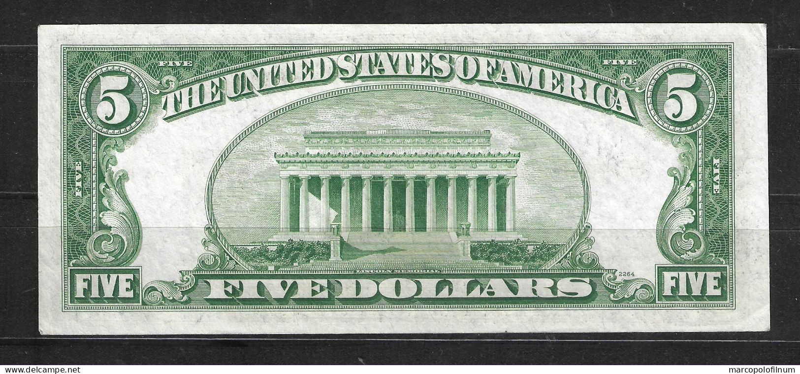 1953 - STATI UNITI D'AMERICA - 5 DOLLARI - CONDIZIONE: SPLENDIDA - - Billetes De Estados Unidos (1928-1953)