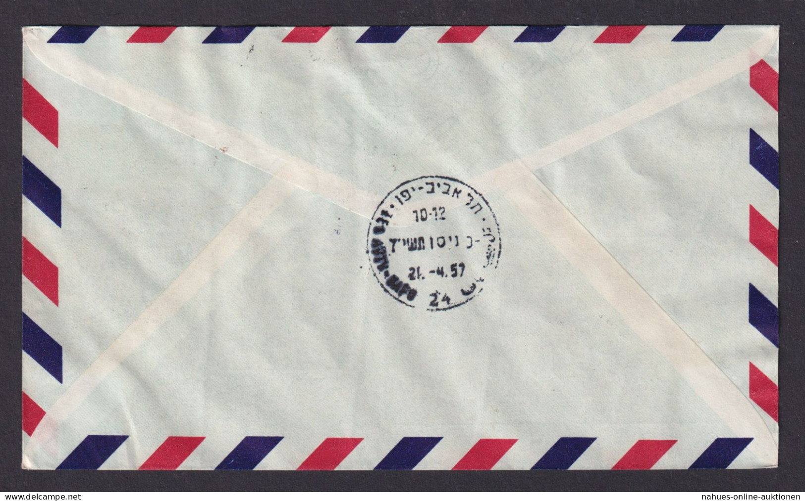 Flugpost Brief Air Mail Air France Destination Tokio Japan Tel Avis Israel Erst- - Briefe U. Dokumente