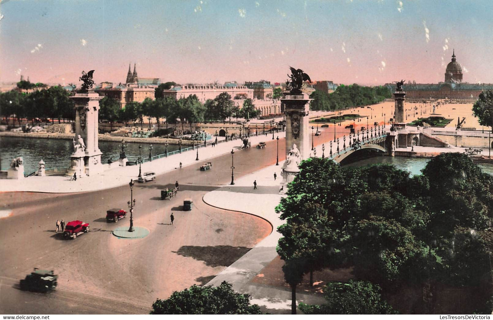 FRANCE - Paris - Vue Sur Le Pont Alexandre III - Colorisé - Carte Postale Ancienne - Autres Monuments, édifices