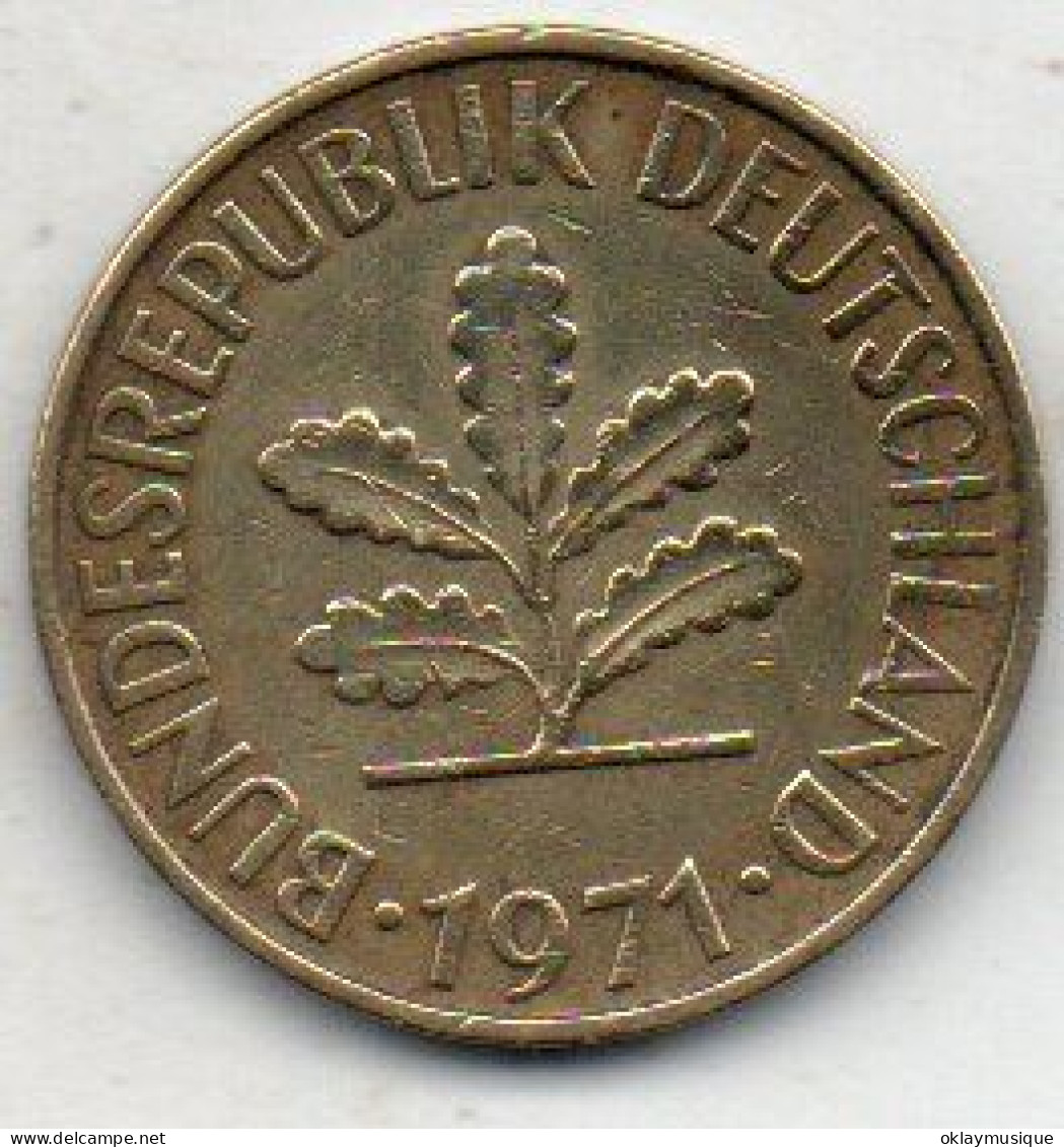 10 Pfennig 1971G (coté Face Photo Unique Pour Toutes Les Pièces) - 10 Pfennig