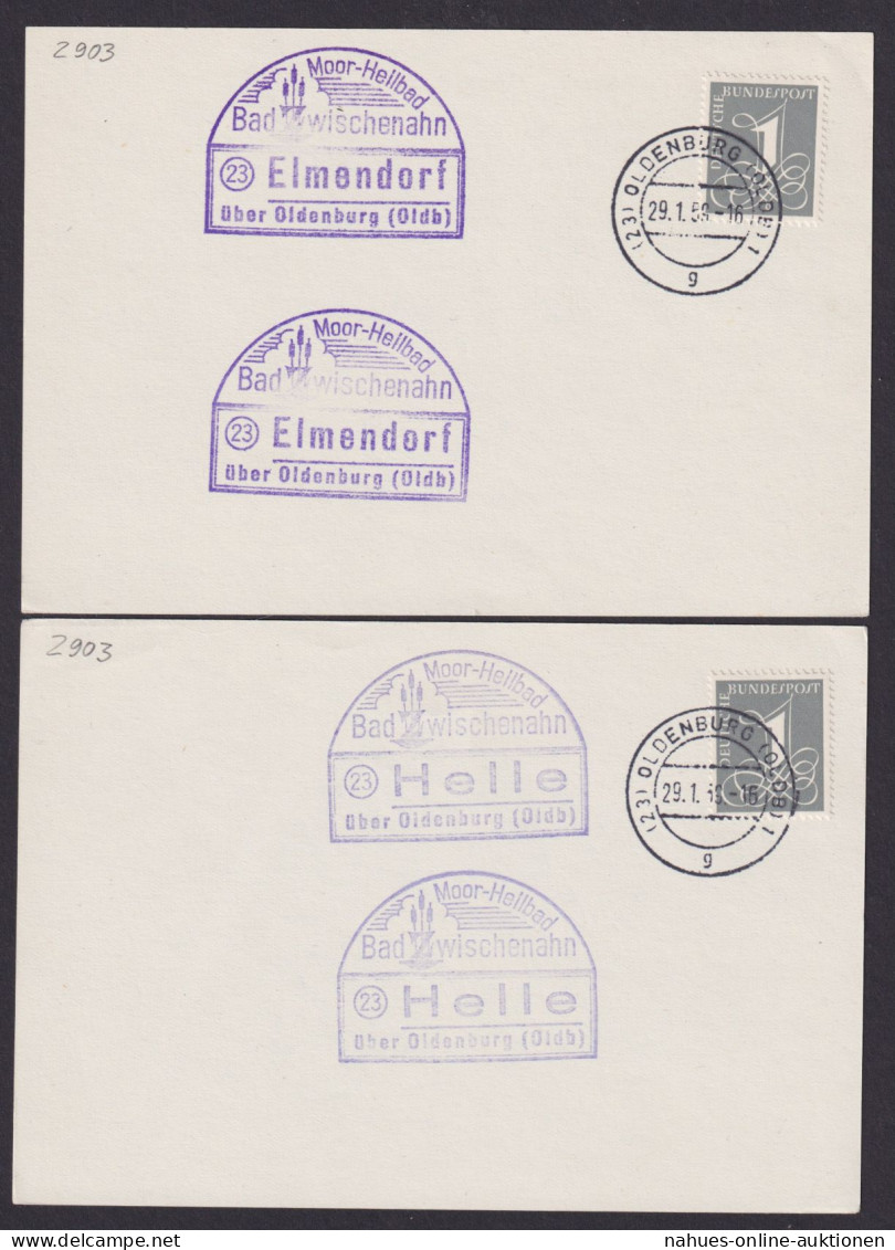 Oldenburg Zweimal Sonderstempel Elmendorf Und Hell über Oldenburg 29.1.1965 - Storia Postale