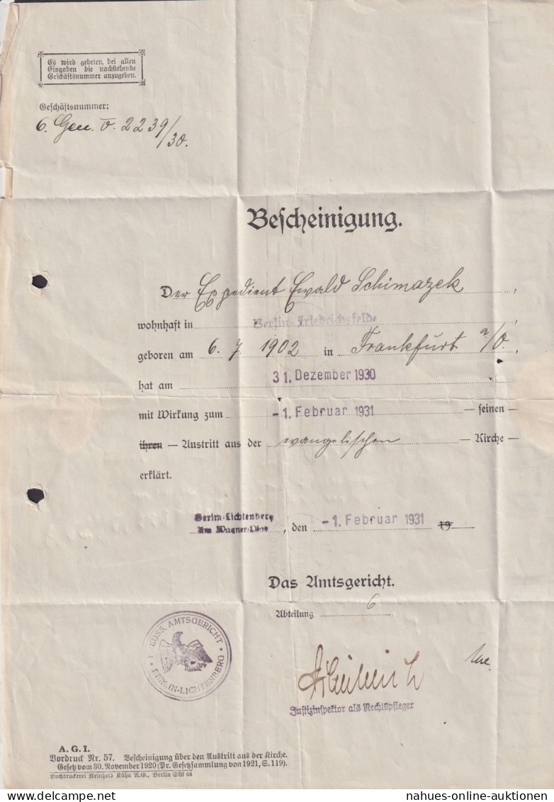 Berlin Deutsches Reich Gebührenpflichtige Dienstsache Mit Viol. L1 Berlin - Cartas & Documentos