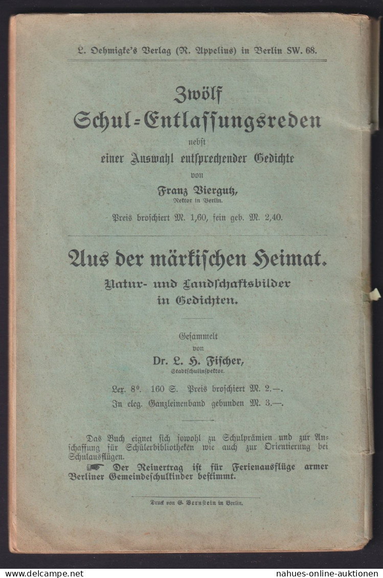 Übungsschule Zur Deutschen Sprache Ausgabe A. Gusinde + D. Fanke Verlag Berlin - Non Classés