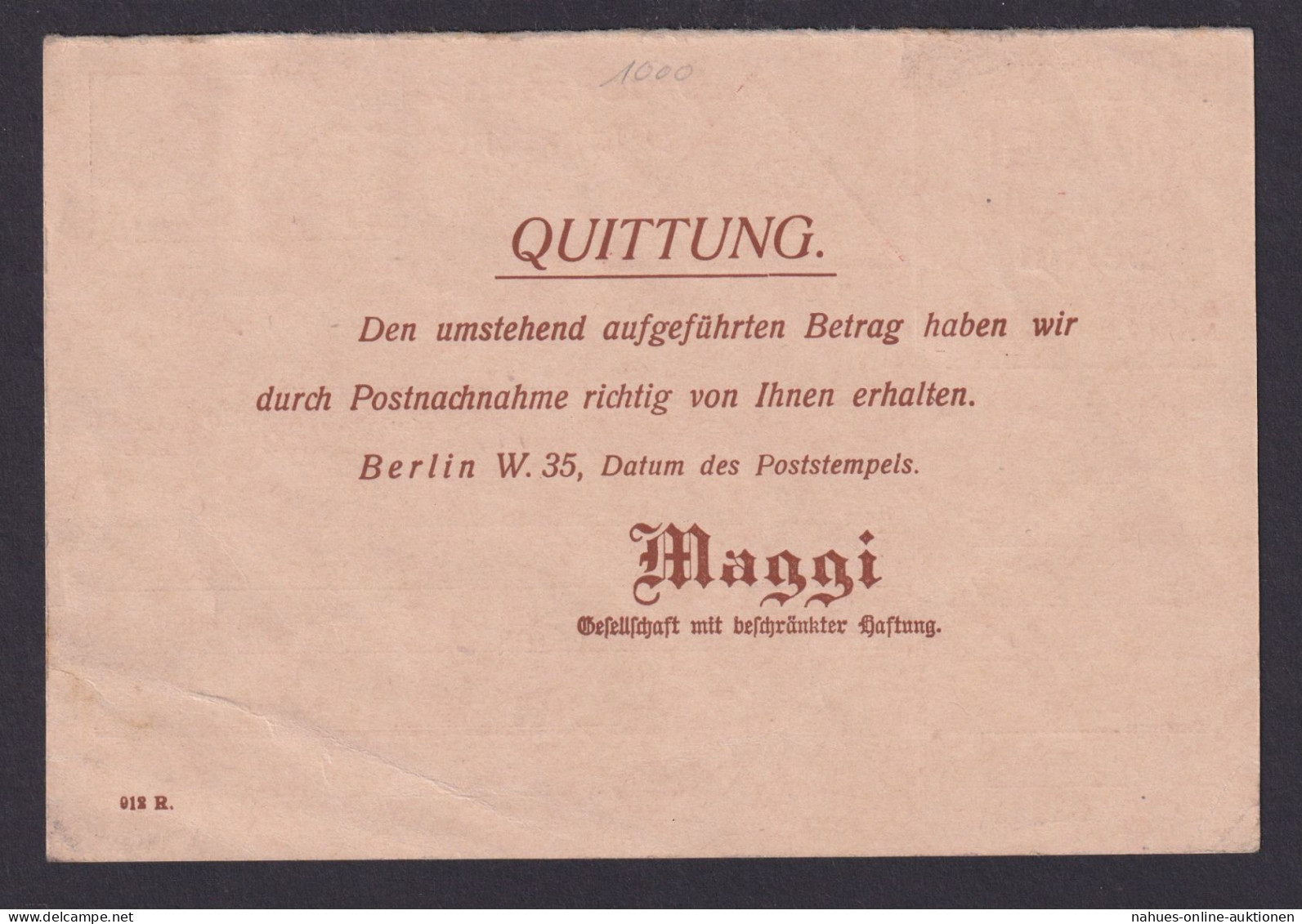 Briefmarken Perfin Lochung Nachnahme Deutsches Reich Brief MIF Germania Reklame - Briefe U. Dokumente