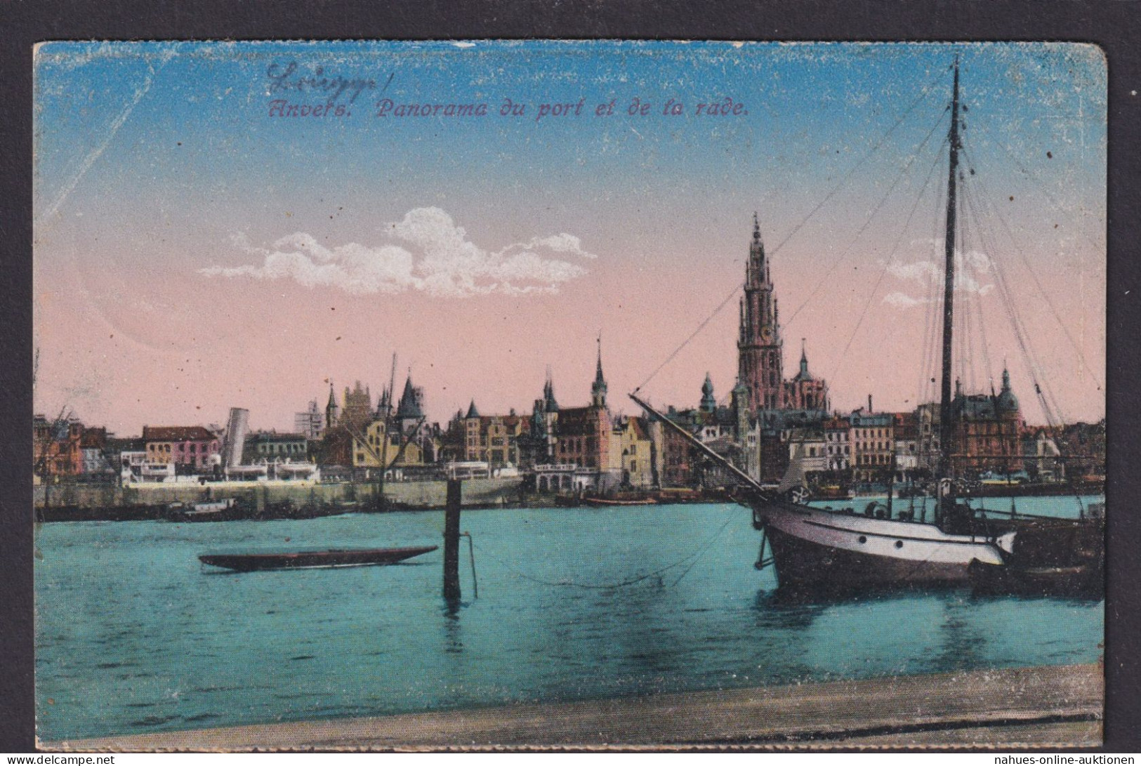 Ansichtskarte Anvers Antwerpen Belgien Panorama Du Port Hafen Schiffe Feldpost - Otros & Sin Clasificación