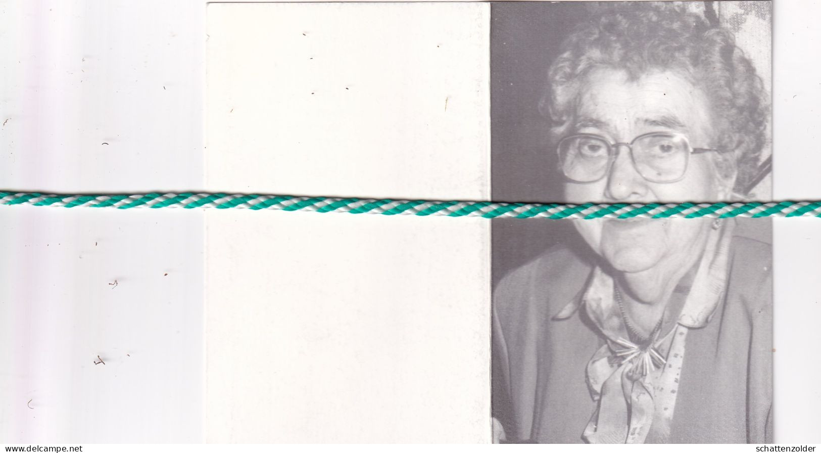 Maria Pype-Ollevier, Wervik 1913, Menen 1994. Foto - Obituary Notices
