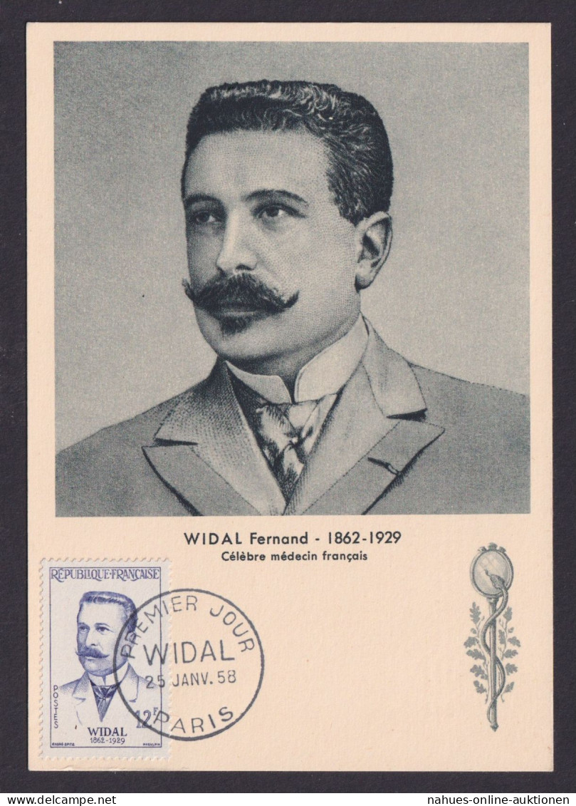 Briefmarken Frankreich 1179 Fernand Widal Arzt Maximumkarte Ansichtskarte - Storia Postale