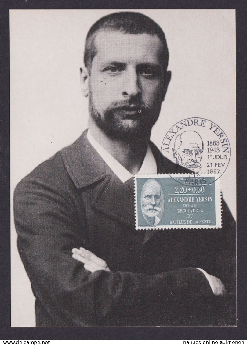 Briefmarken Frankreich 2596 Alexandre Yersin Bakteriologe Medizin Maximumkarte - Storia Postale