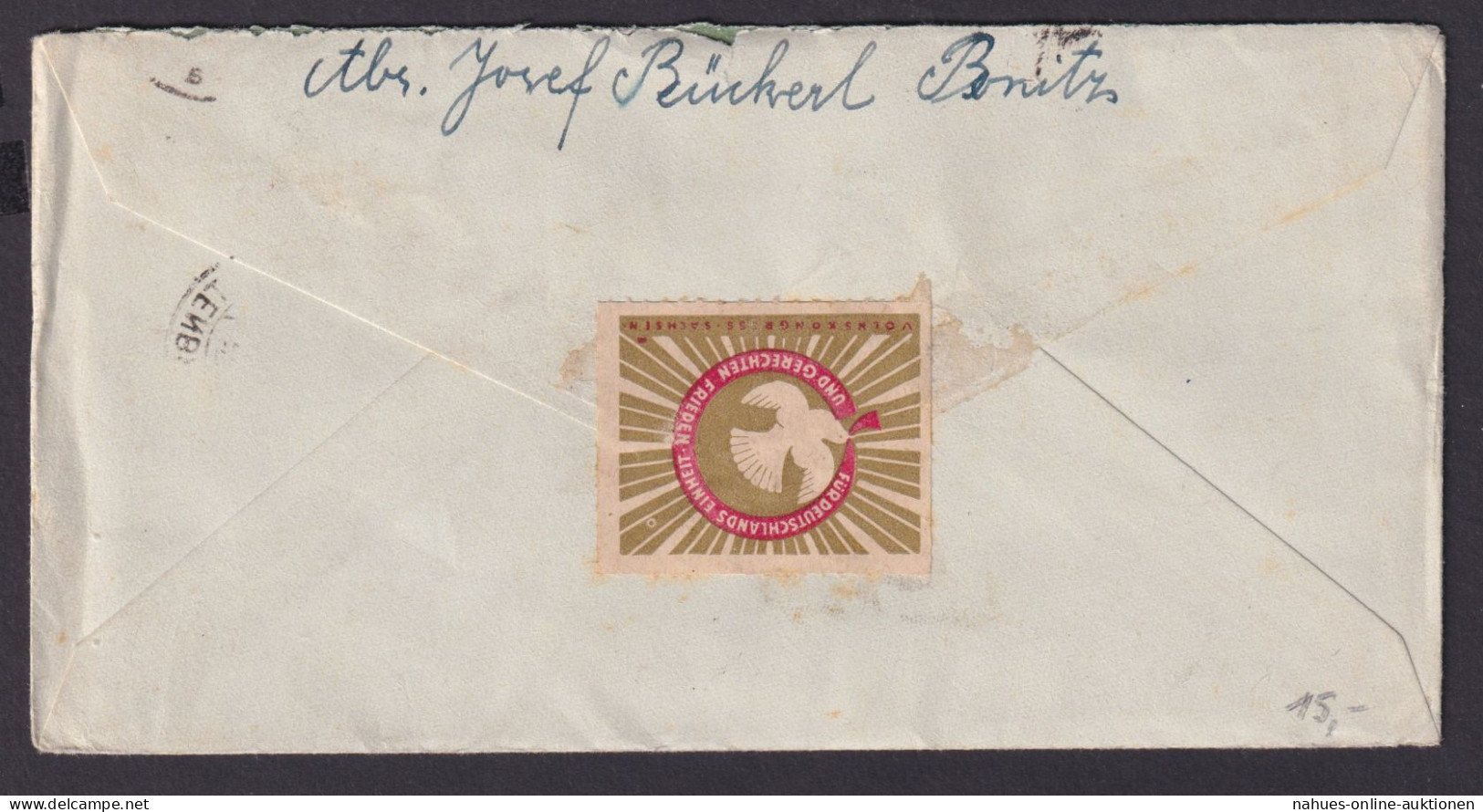 Briefmarken All. Besetzung Gemeinschaft Brief Zehnfachfrankatur U.a 1 Mark Taube - Other & Unclassified