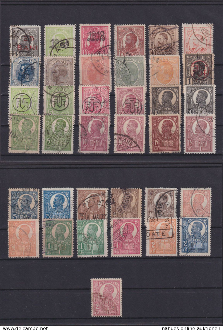 Briefmarken Rumänien 237-263 König Karl Kompl. Sehr Sauber Gesempelt Kat 120,00 - Lettres & Documents