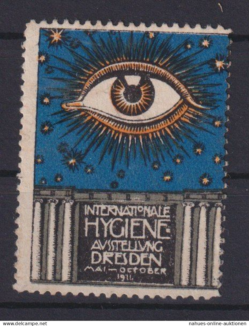Dresden Jugendstil Art Nouveau Künstler Vignette Hygiene Ausstellung 1911 - Brieven En Documenten