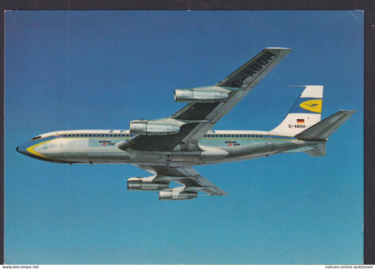 Flugpost Ansichtskarte Lufthansa Boing 720 B Flugzeug - Luchtschepen
