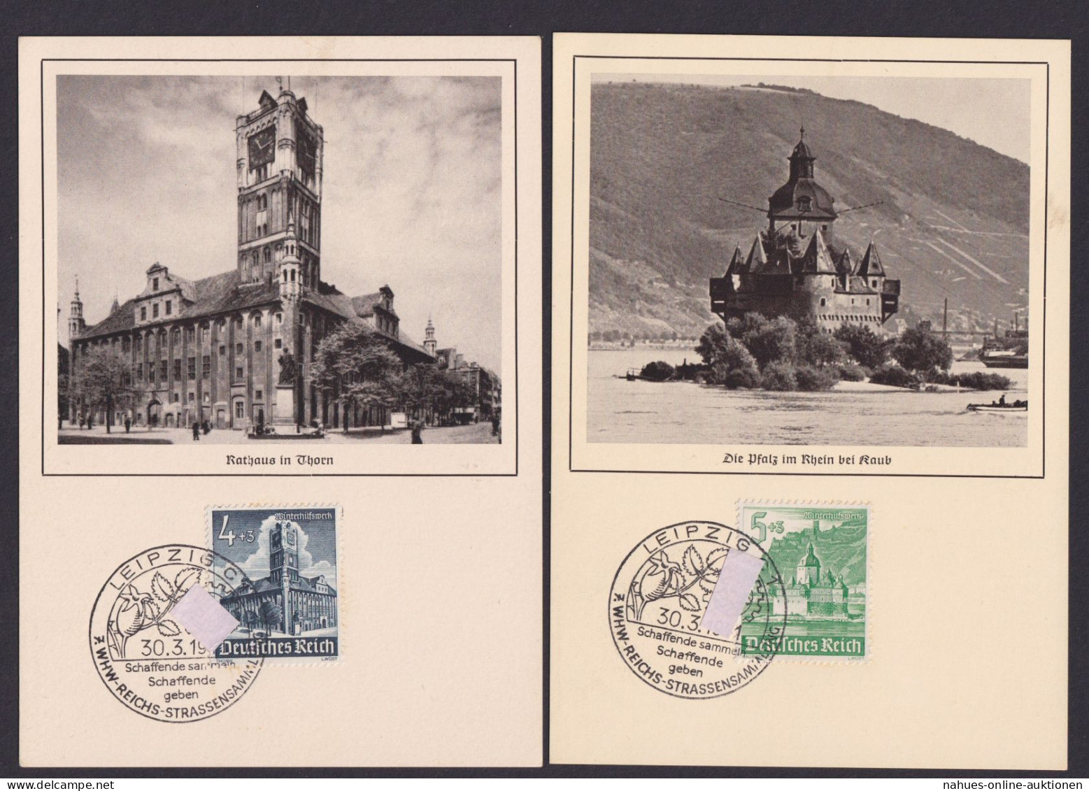 Briefmarken Deutsches Reich WHW Ex. 752-759 Maximumkarten Leipzig Selten - Lettres & Documents