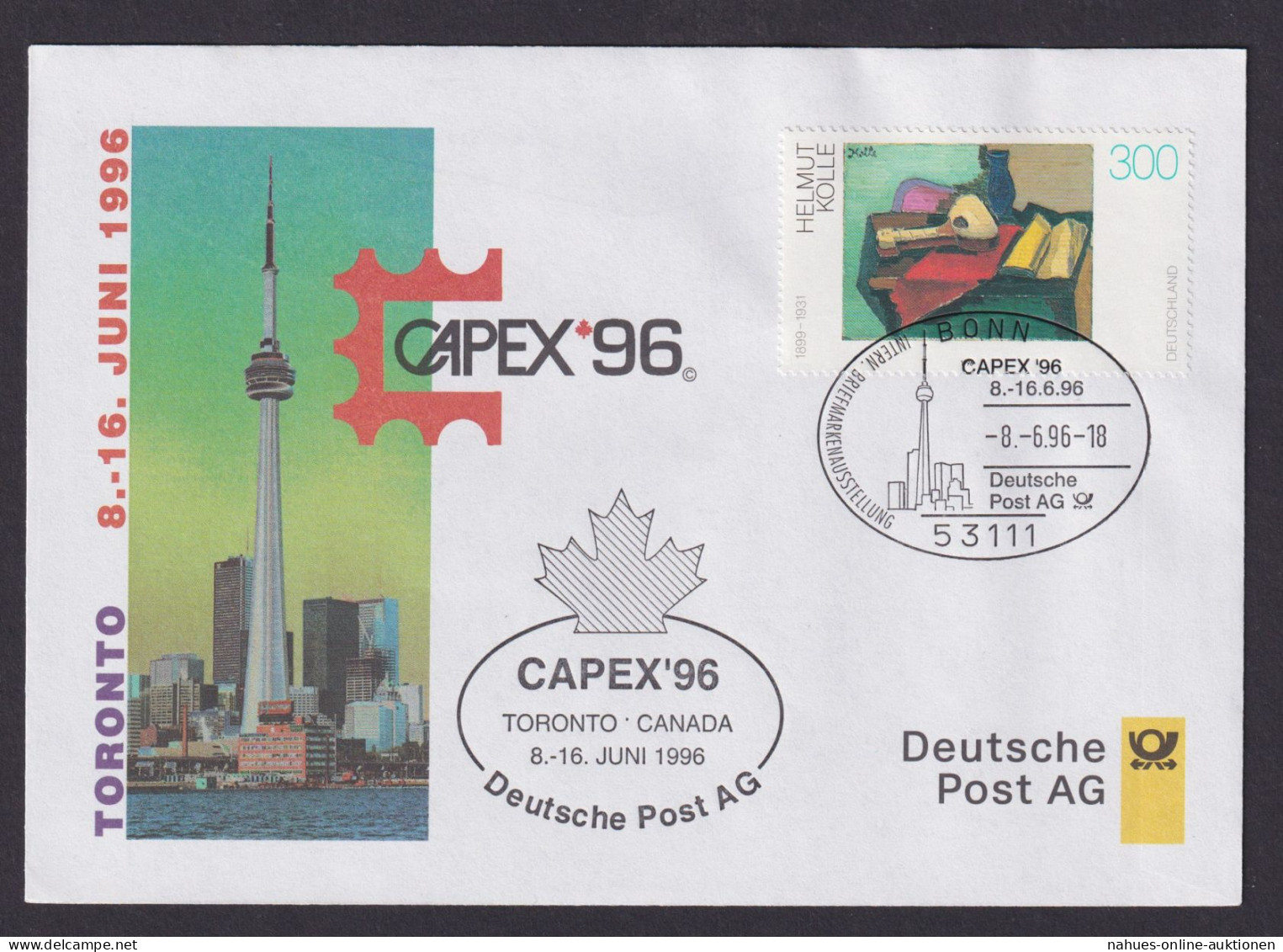 Philatelie Briefmarkenausstellung Capex Toronto Kanada 1996 SST Deutsche Post AG - Covers & Documents