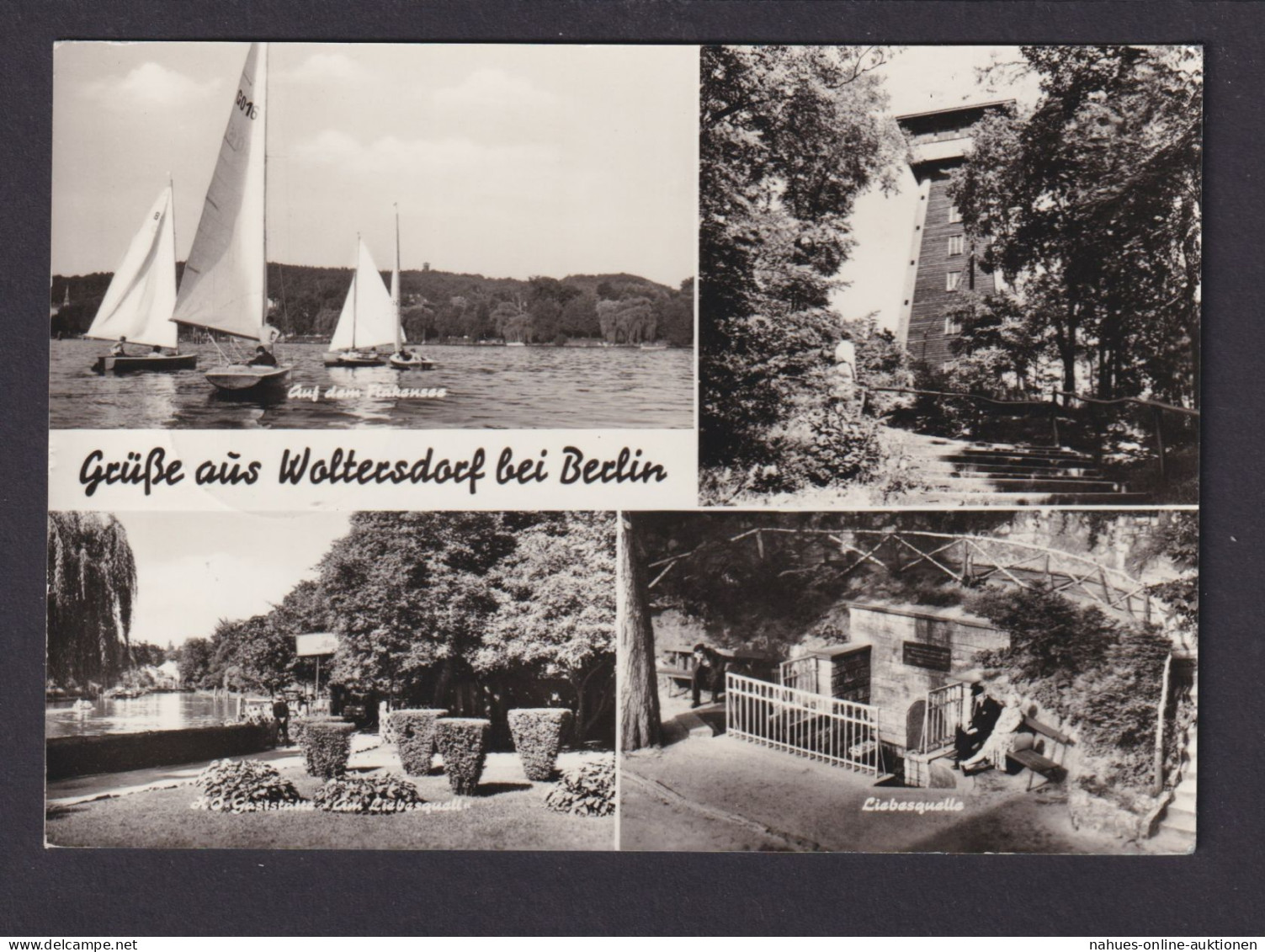 Ansichtskarte Woltersdorf Brandenburg Berlin Flakensee Liebesquelle Gaststätte - Autres & Non Classés