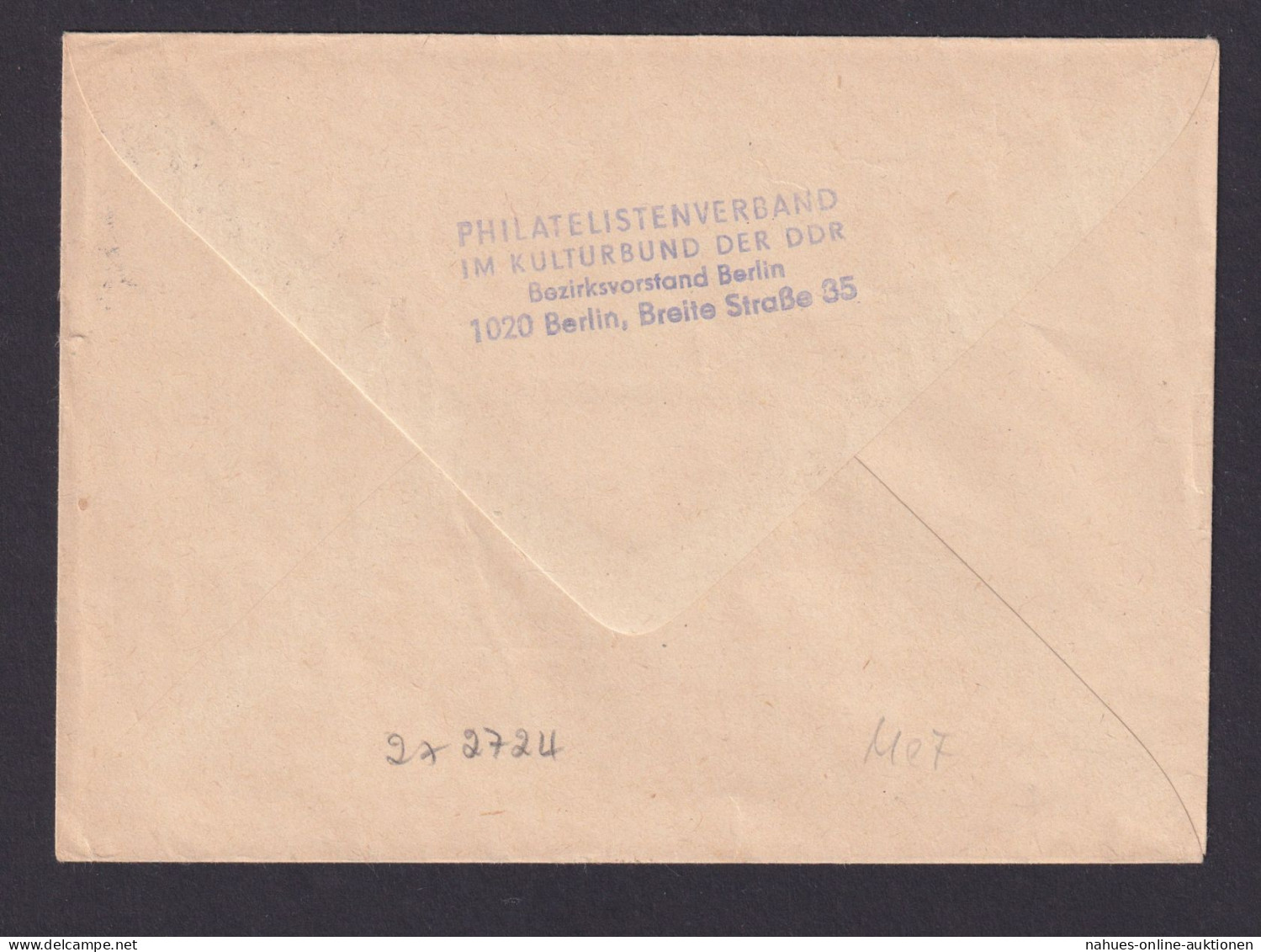 Briefmarken DDR Brief DV Druckvermerk Bogenecke Eckrand Paar 2724 Pioniere - Storia Postale