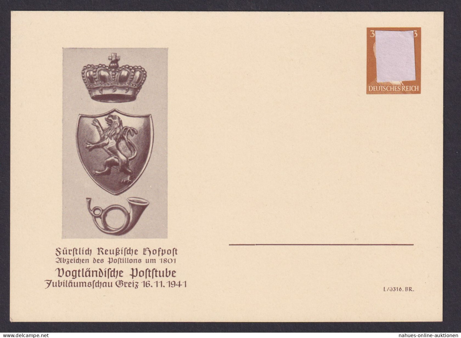 Briefmarken Deutsches Reich Privatganzsache PP 152 E 3 Greiz Luxus Ungebraucht - Other & Unclassified