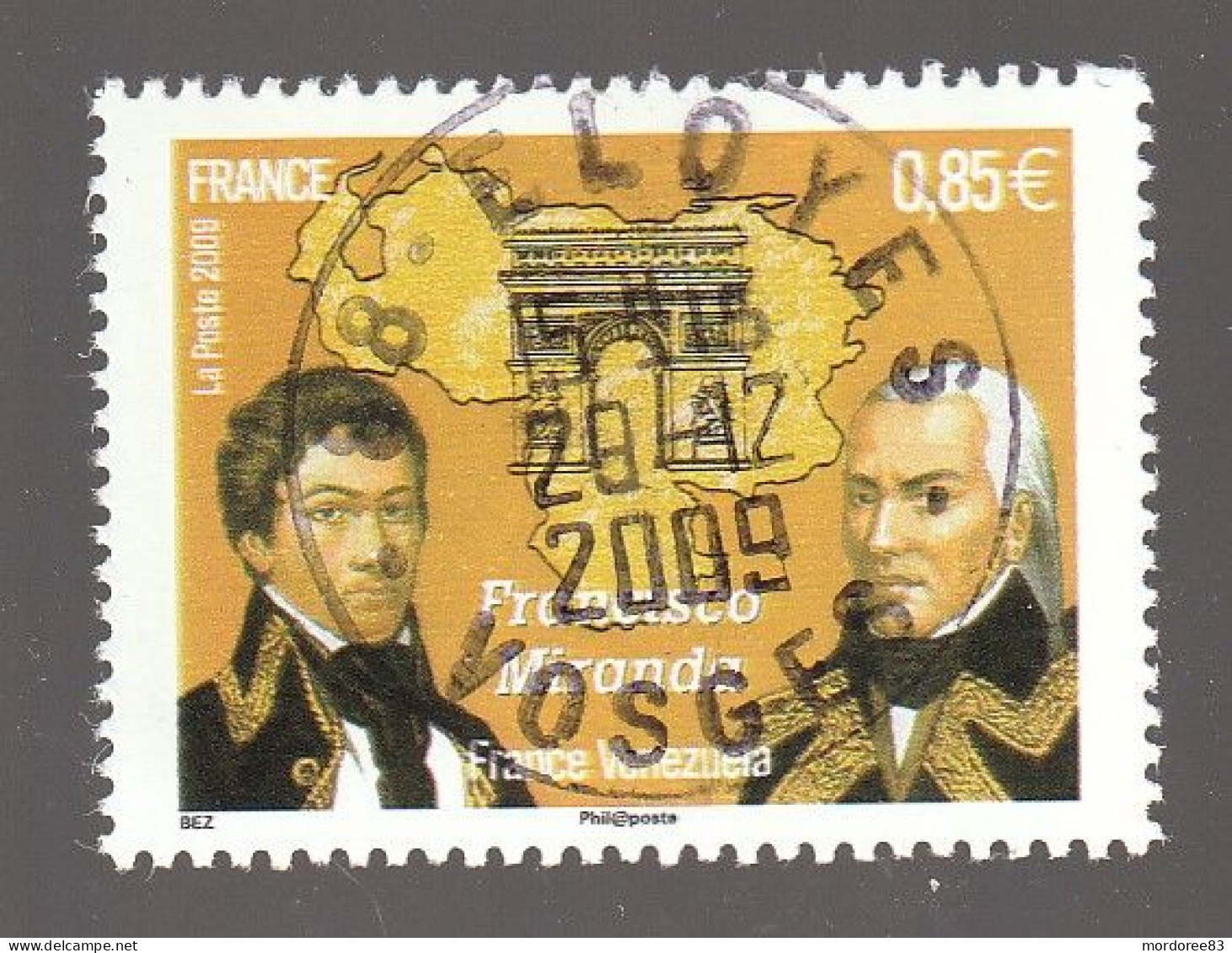 FRANCE 2009 GENERAL FRANSISCO MIRANDA OBLITERE A DATE YT 4408 - - Used Stamps