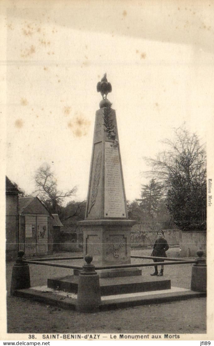 France > [58] Nièvre > Saint-Benin-d'Azy - Le Monument Aux Morts - 15050 - Altri & Non Classificati