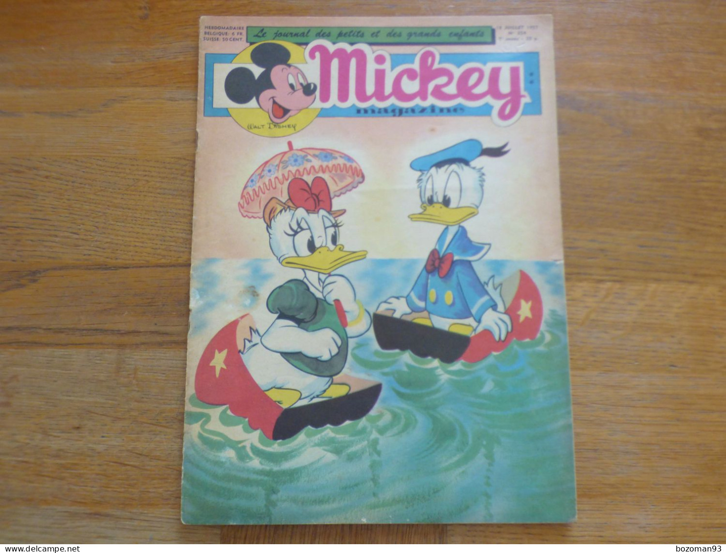 JOURNAL MICKEY BELGE SPECIAL N° 354 Du 11/071957 COVER DONALD ET DAISY - Journal De Mickey