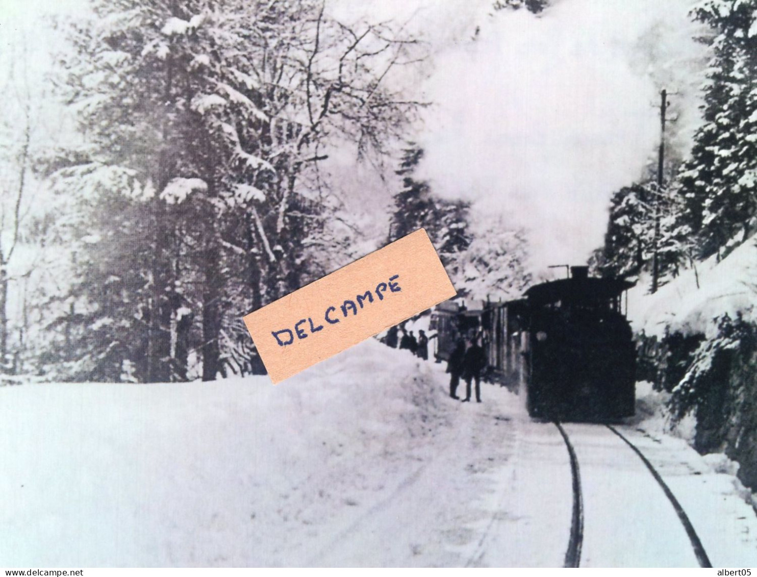 Chemin De Fer Annemasse-Samoens - Sixt  Train Dans La Vallée Du Giffre Hiver 1898 - Reproduction - Autres & Non Classés