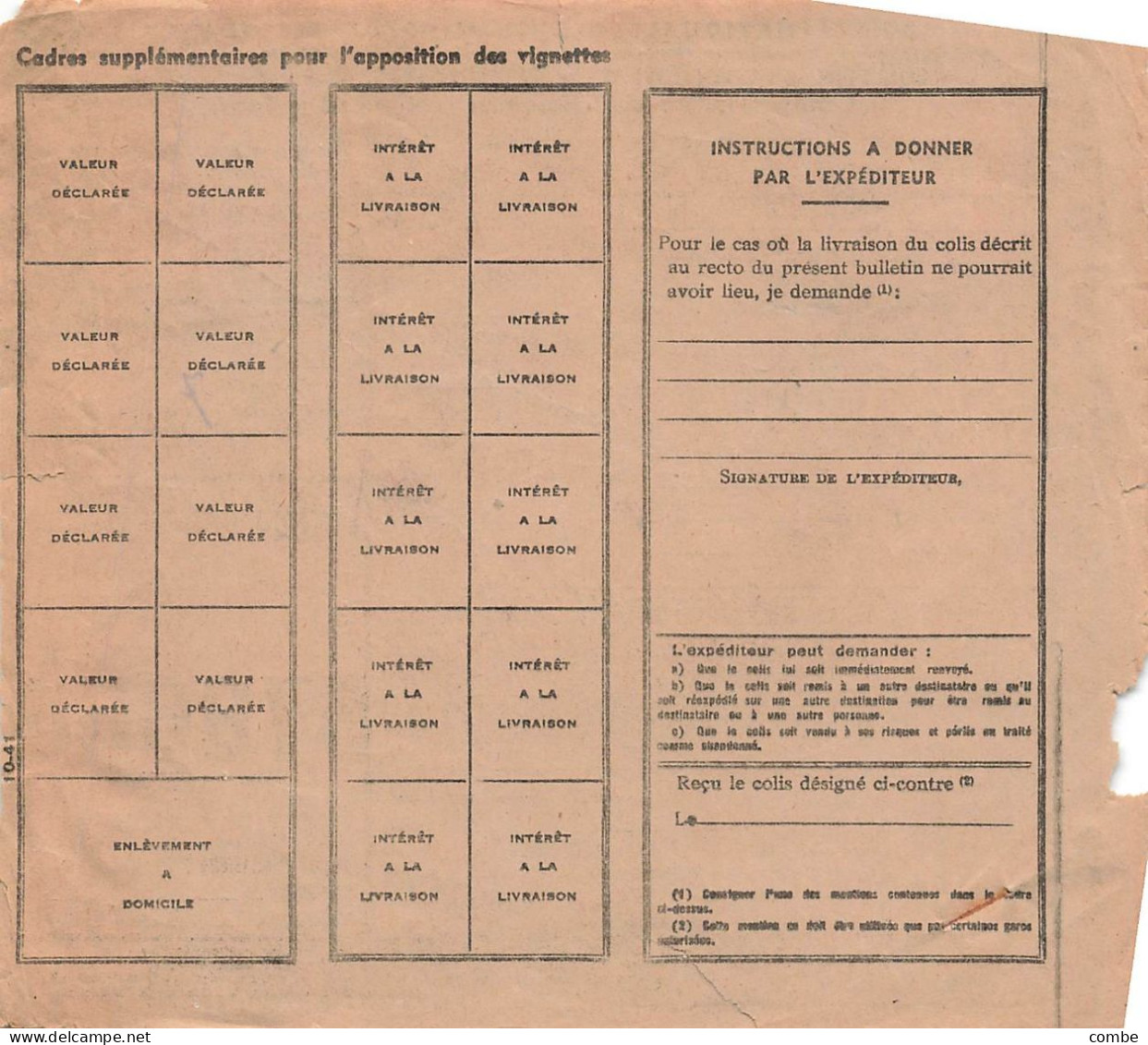 COLIS POSTAUX. JUSQU'à 3 Kg. N° 208. JARNAC CHARENTE POUR PARIS 17°   / 6000 - Cartas & Documentos