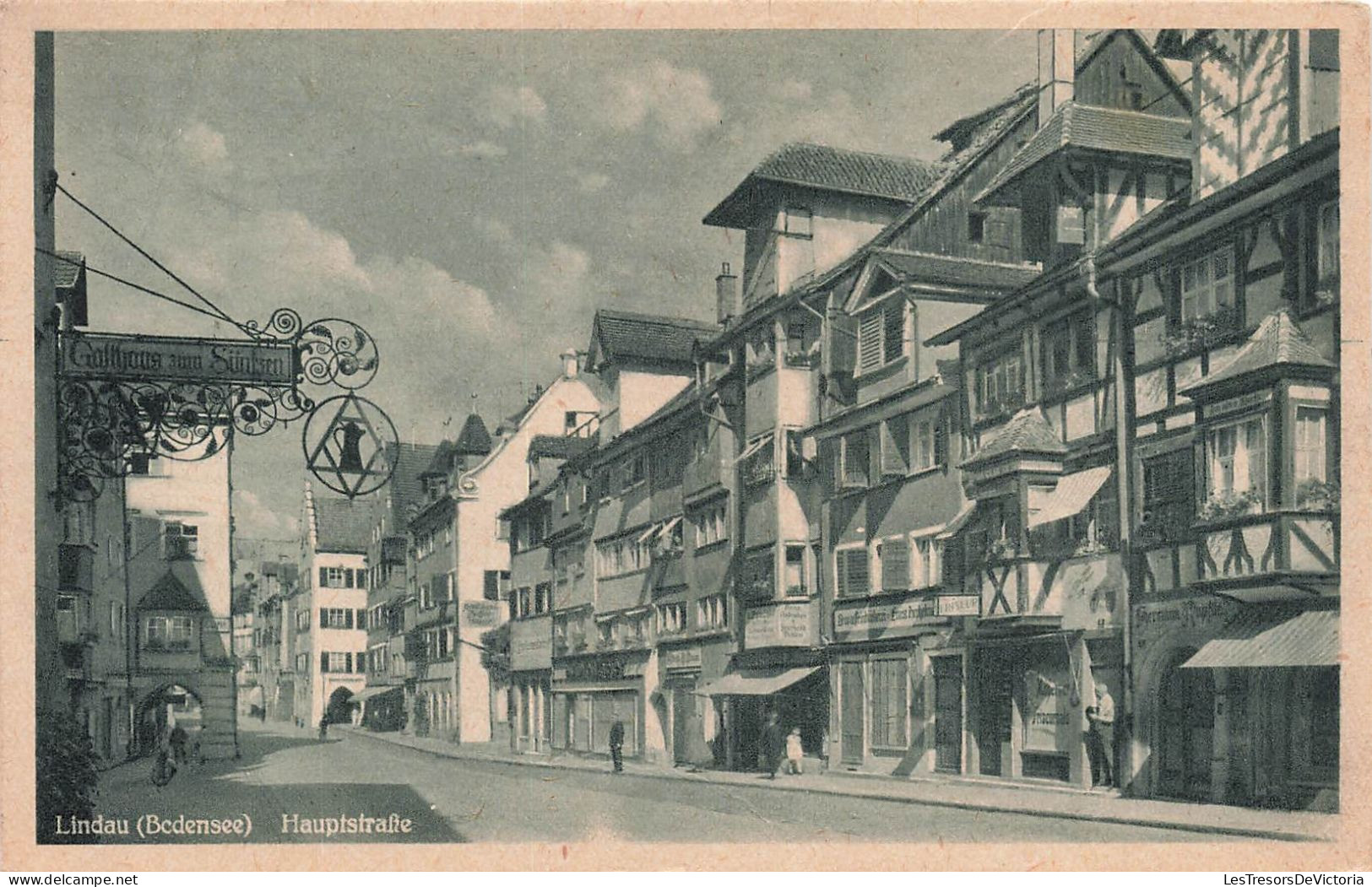 ALLEMAGNE - Lindau (Bedensee) - HauptstraBe - Animé - Vue Générale - Carte Postale Ancienne - Lindau A. Bodensee