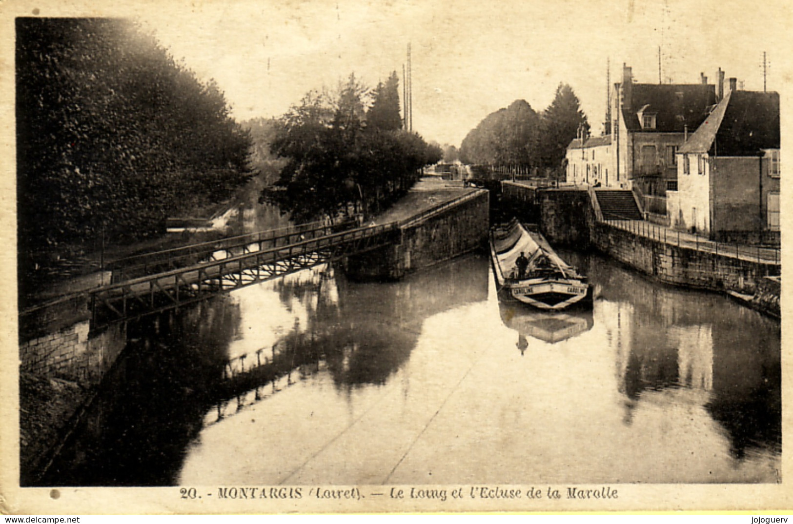 Montargis Le Loing Et L'écluse De La Marolle ( Péniche , Pont Métallique - Montargis