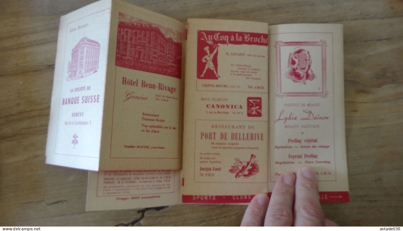 SUISSE, Dépliant Touristique 7 Jours A GENEVE, 1948 ................ Caisse-27 - Tourism Brochures