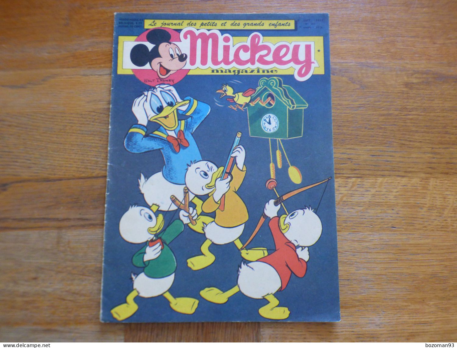 JOURNAL MICKEY BELGE SPECIAL N° 361 Du 05/09/1957 COVER DONALD ET SES COUSINS + DAVY CROKETT - Journal De Mickey