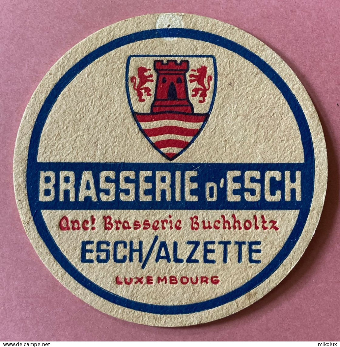 Luxembourg Brasserie D`Esch  . Sous Bock . Bierdeckel . - Sotto-boccale