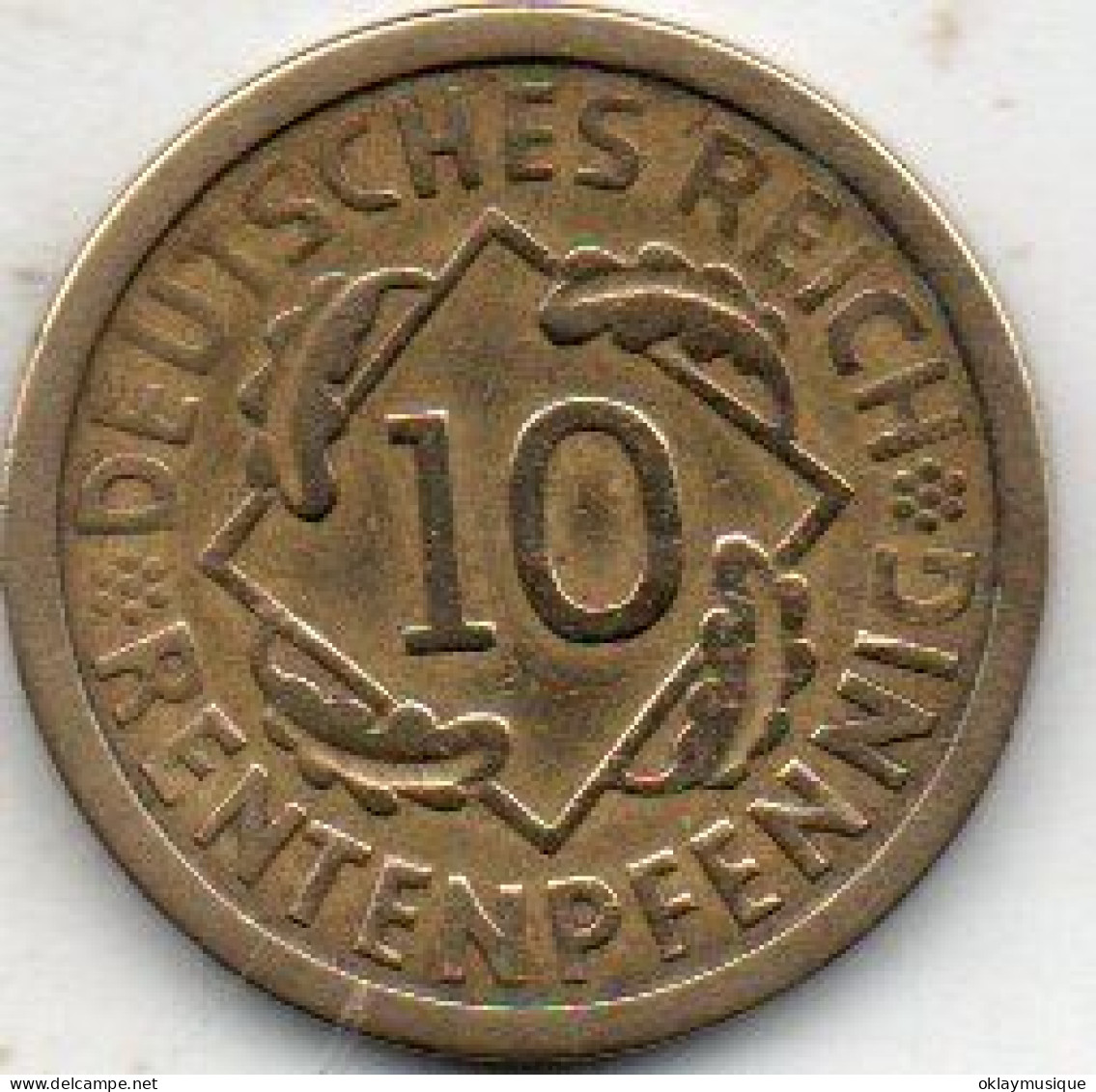 10 Reichpfennig 1924A - 10 Reichspfennig