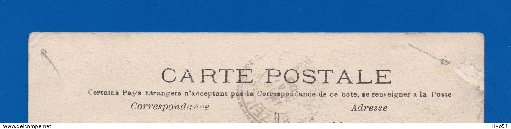 Reims Marne  Porte Paris Fermée . Carte Postale Ancienne Peu Commune . Couleurs Circulée En 1905 . 1 Cran Et 2 Frottés - Reims