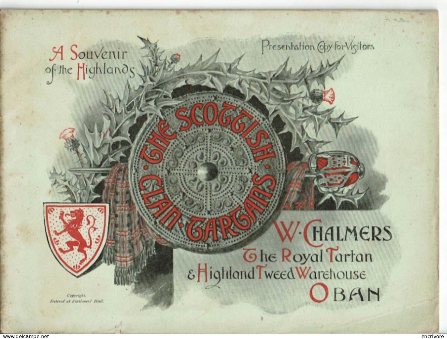 W. CHALMERS The Royal Tartan & Highland Tweet Warehouse OBAN - Dépliants Turistici
