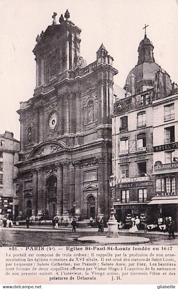 75 - PARIS 04 -  Eglise Saint Paul - Saint Louis - Paris (04)