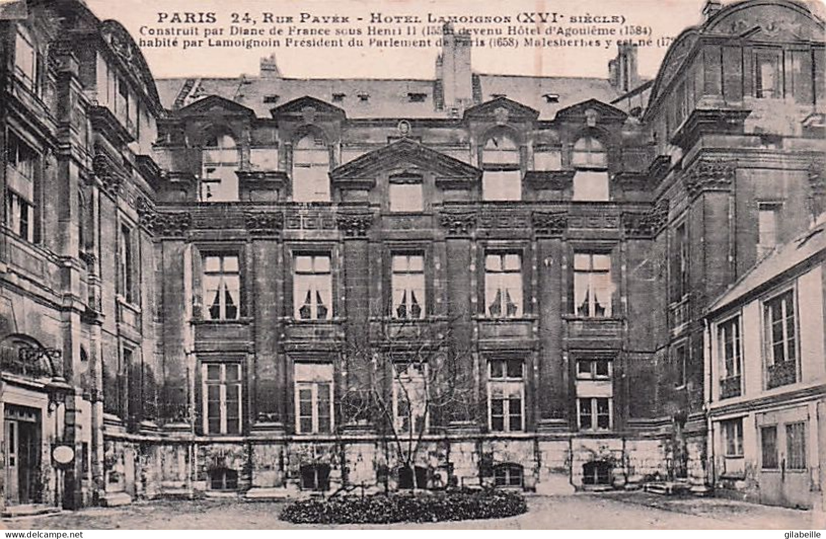 75 - PARIS 04 -  Hotel Lamoignon - Arrondissement: 04