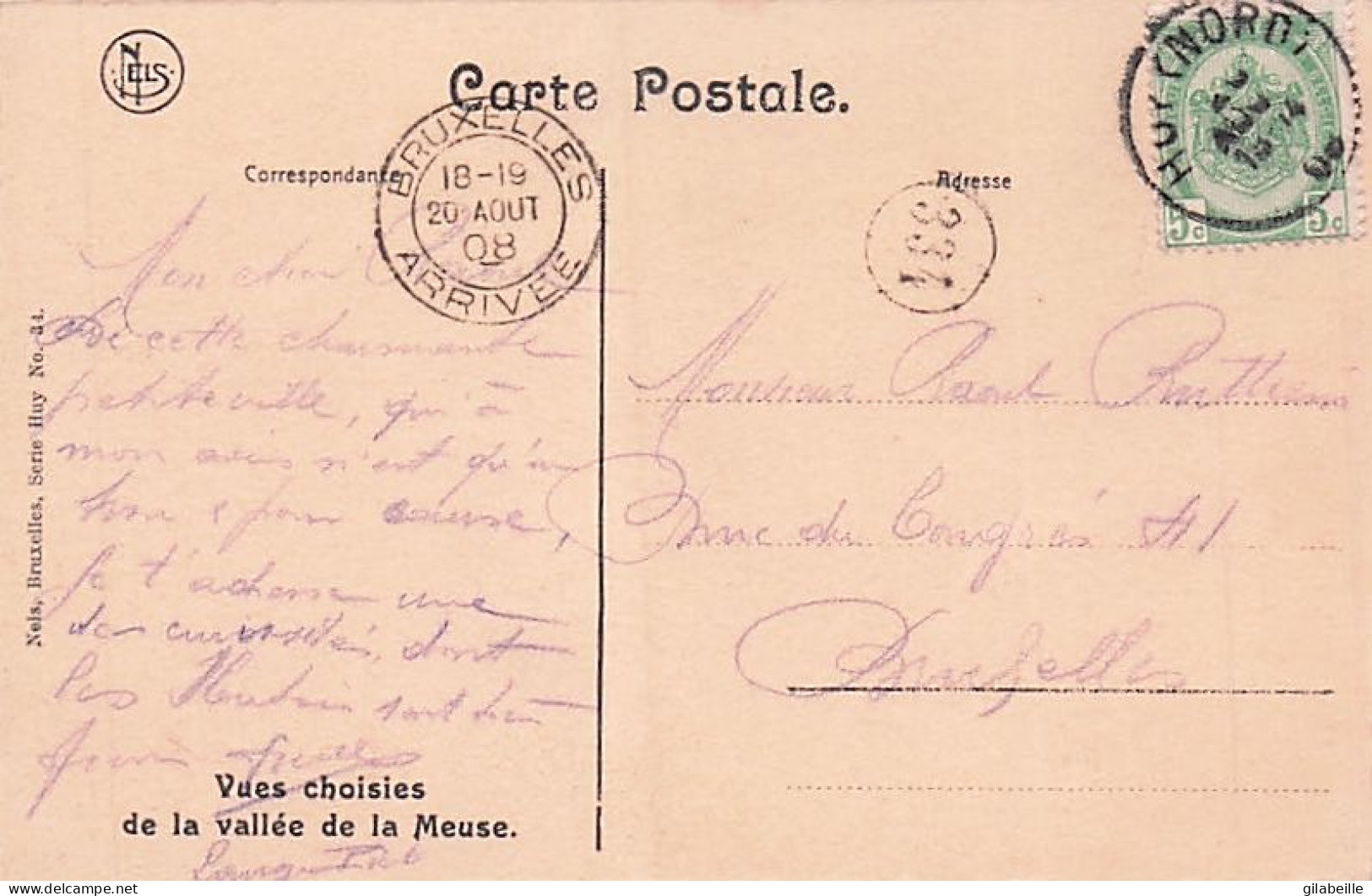 LIege - HUY - La Mostele - Vue Prise Du Rocher - 1908 - Huy