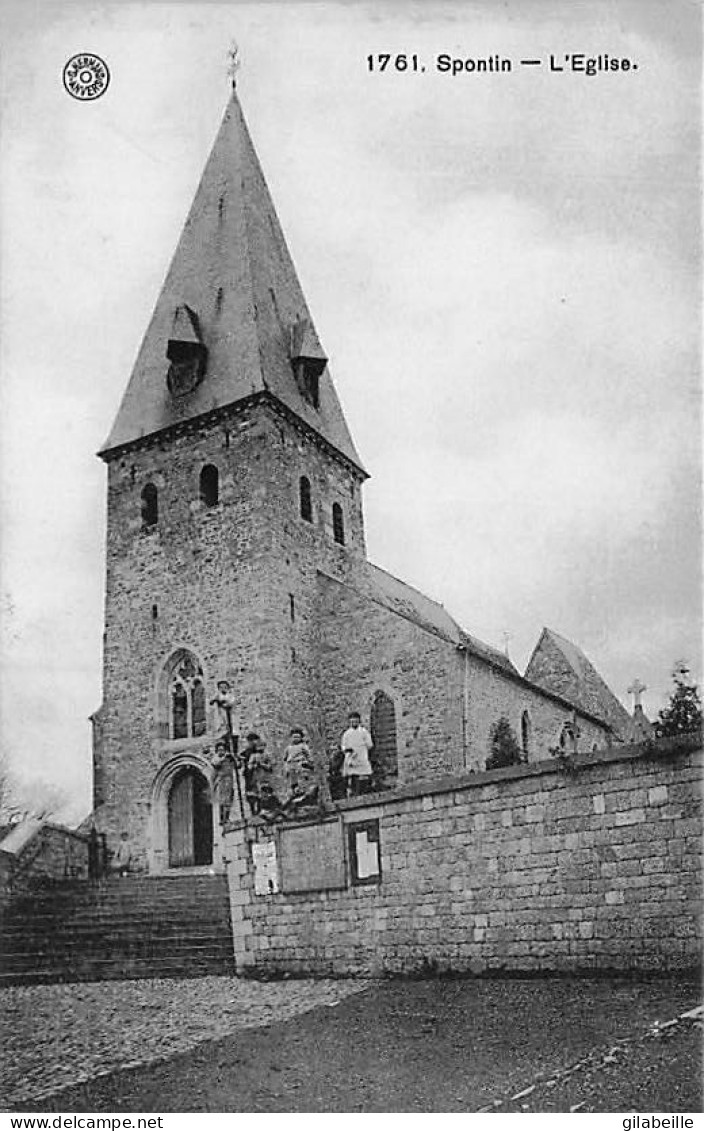 Yvoir - SPONTIN - L'église Et Le Cimetiere - Yvoir