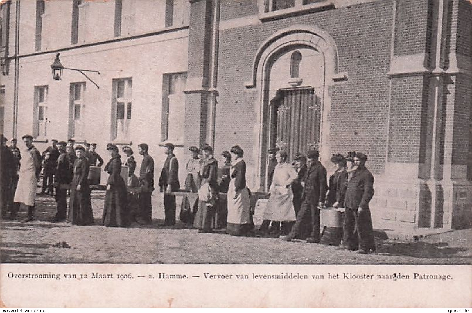 HAMME - Vervoer Van Levensmiddelen Van Het Klooster (overstrooming 1906, Animatie) - Hamme