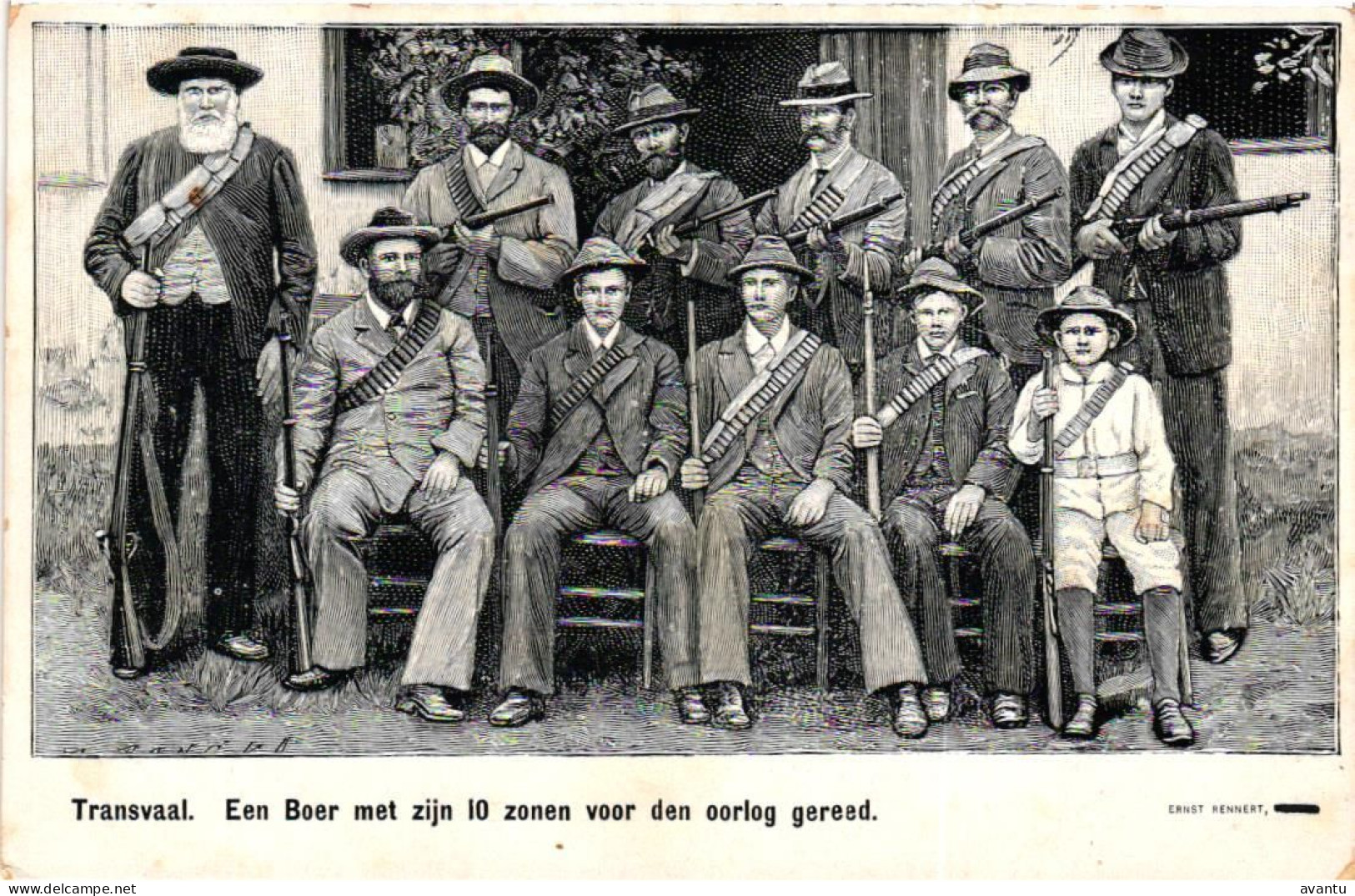 SOUTH AFRICA / FARMER AND HIS 10 SONS READY FOR WAR - Sud Africa