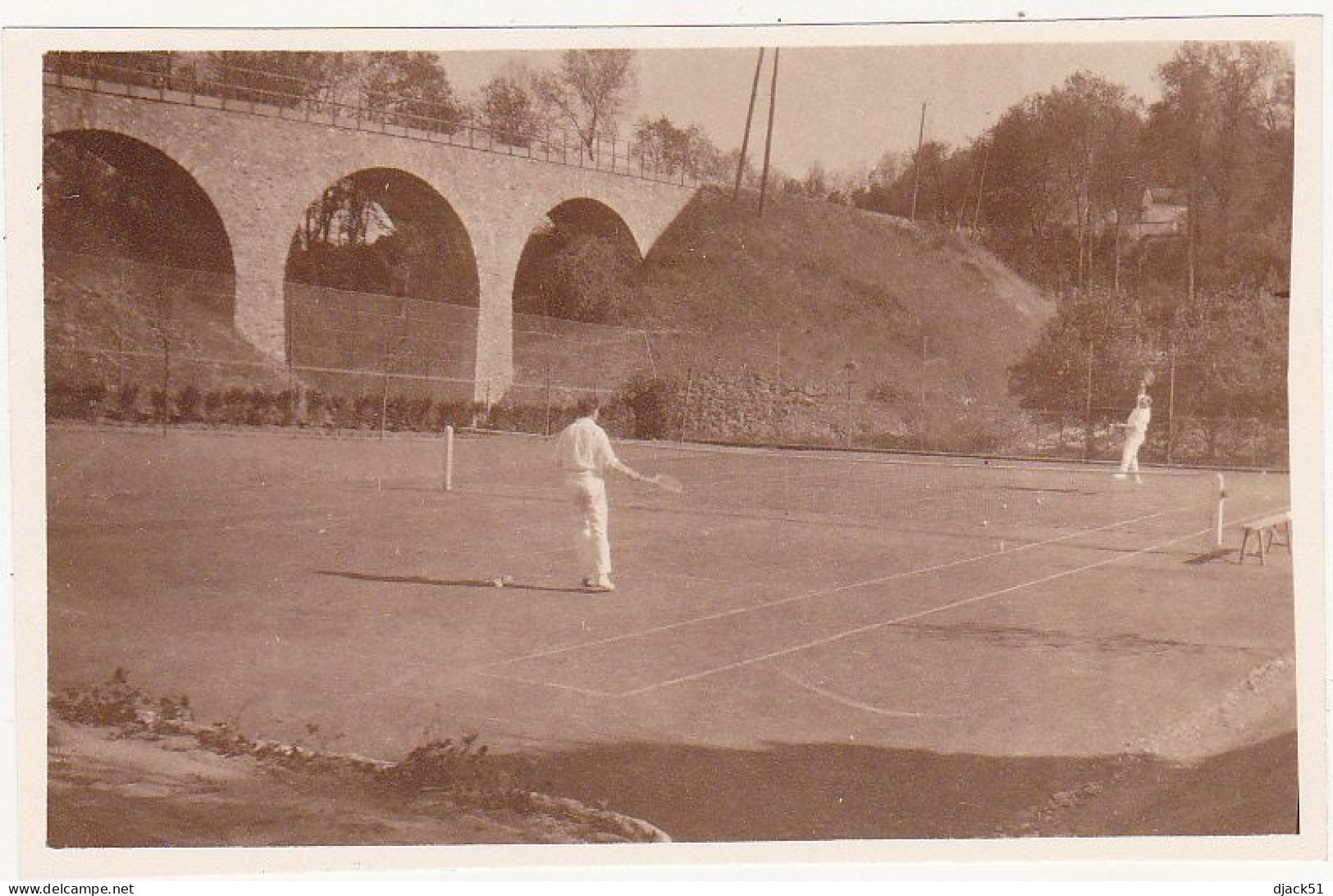 3 Anciennes Photographies Amateur / Années 30 / Lieux à Identifier / Partie De Tennis - Sport