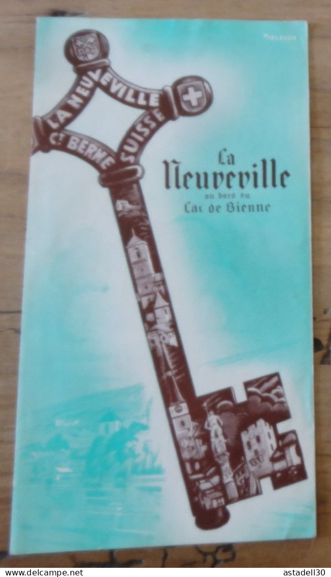 Dépliant La NEUVEVILLE , Col De BIENNE, SUISSE  ................ Caisse-27 - Tourism Brochures
