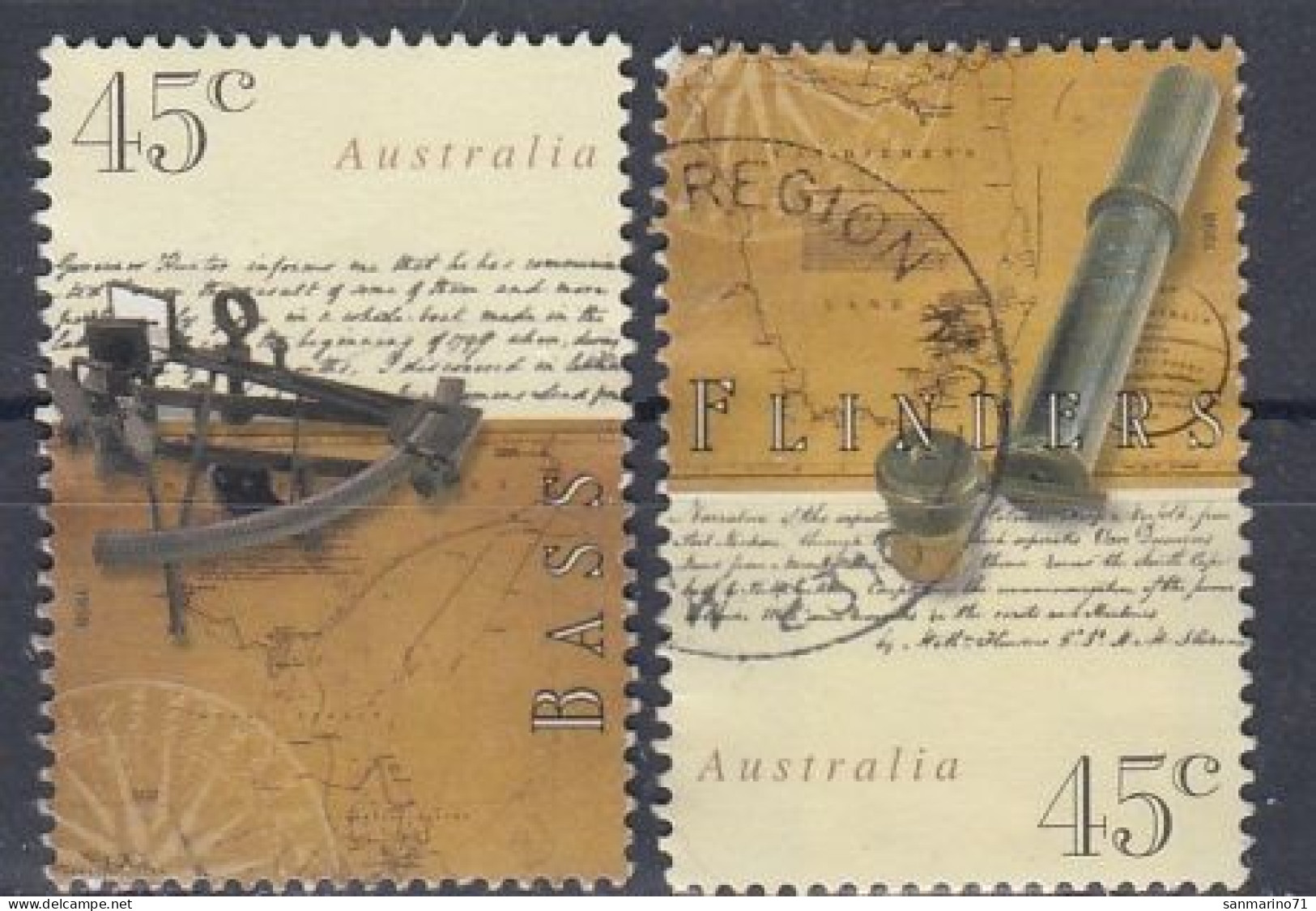 AUSTRALIA 1769-1770,used,falc Hinged - Unclassified