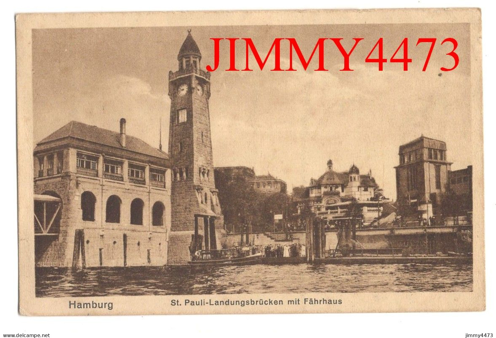 CPA - HAMBURG - ST. Pauli-Landungsbrücken Mit Fährhaus - M. Glückstadt & Müden. Hamburg - Harburg