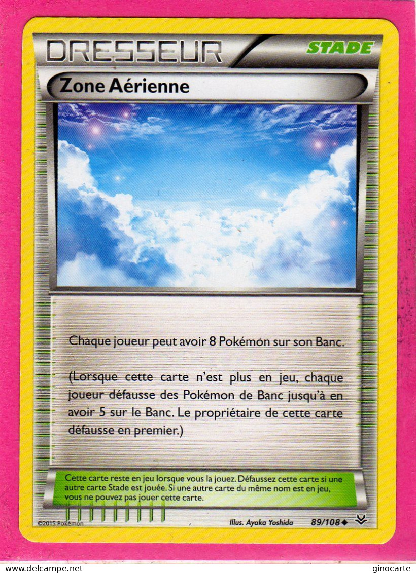 Carte Pokemon Francaise 2015 Xy Ciel Rugissant 89/108 Zone Aerienne Neuve - XY