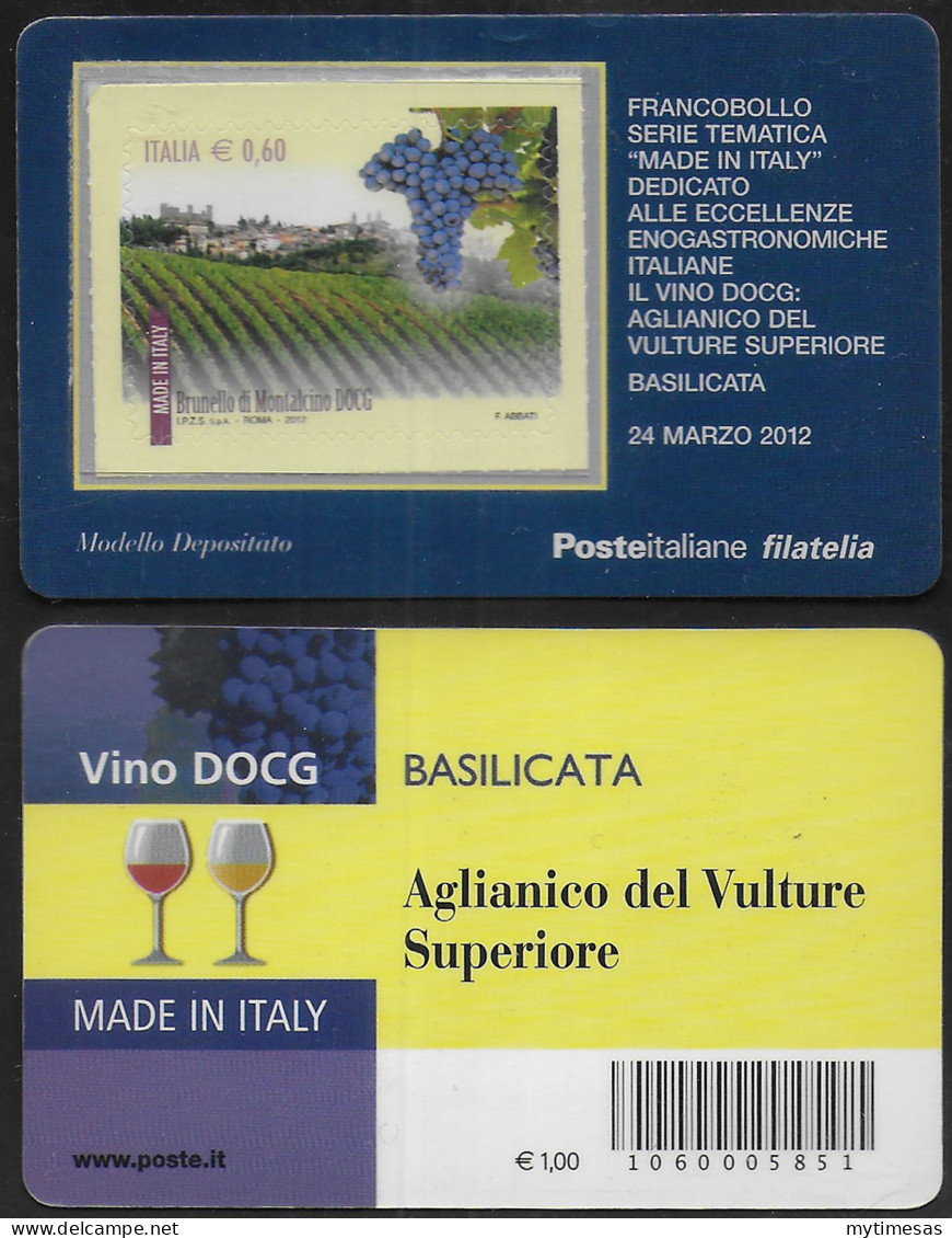 2012 Italia Tessera Aglianico Del Vulture Unificato N. 793 Varietà - Sonstige & Ohne Zuordnung