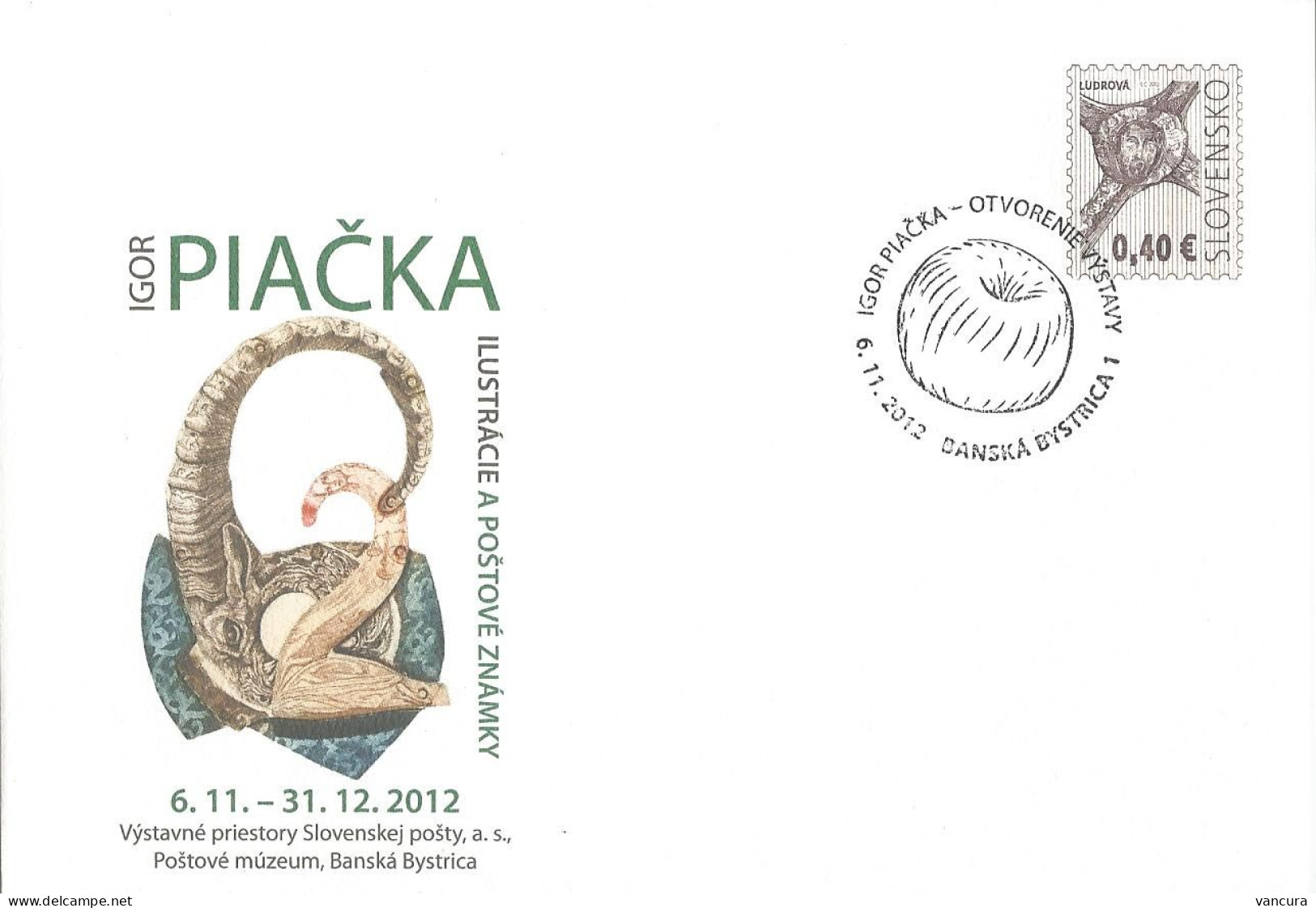 COB 116 Slovakia I. Piacka 2012 - Enveloppes