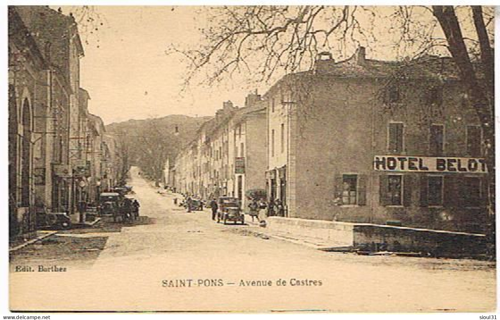 34  SAINT PONS  AVENUE DE CASTRES   HOTEL BELOT - Saint-Pons-de-Mauchiens