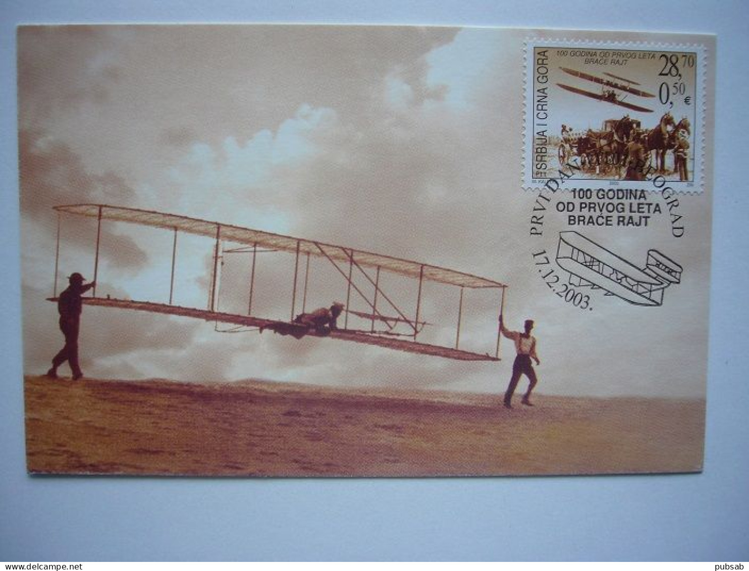 Avion / Airplane / WRIGHT Brothers' / Serbia Croatia Slovenia Maximum Card - ....-1914: Precursores